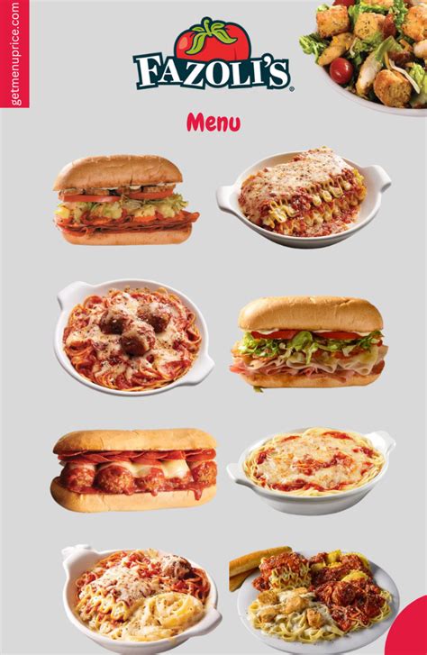 <strong>Menu</strong> offerings include freshly prepared pasta entrees, sandwiches, salads, pizza and desserts – along with our unlimited signature garlic breadsticks. . Fazolis menu